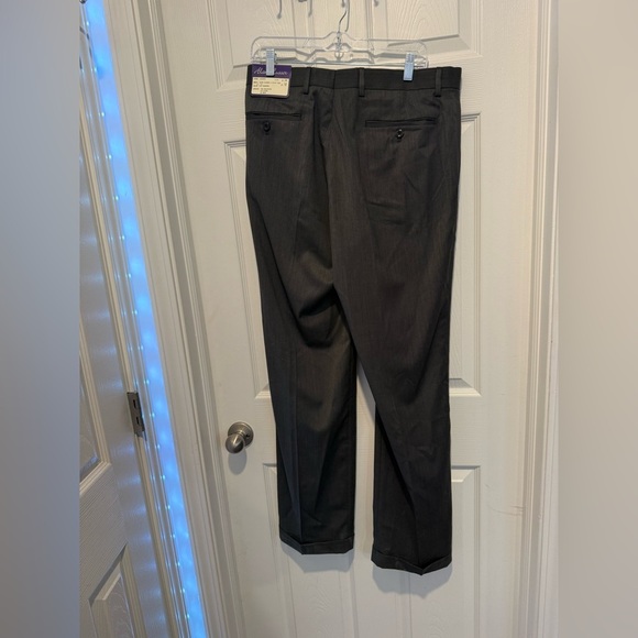 NWT Alan Flusser Wool Blend Dress Charcoal Pants Size 34x32. MSRP $65 - Picture 4 of 8